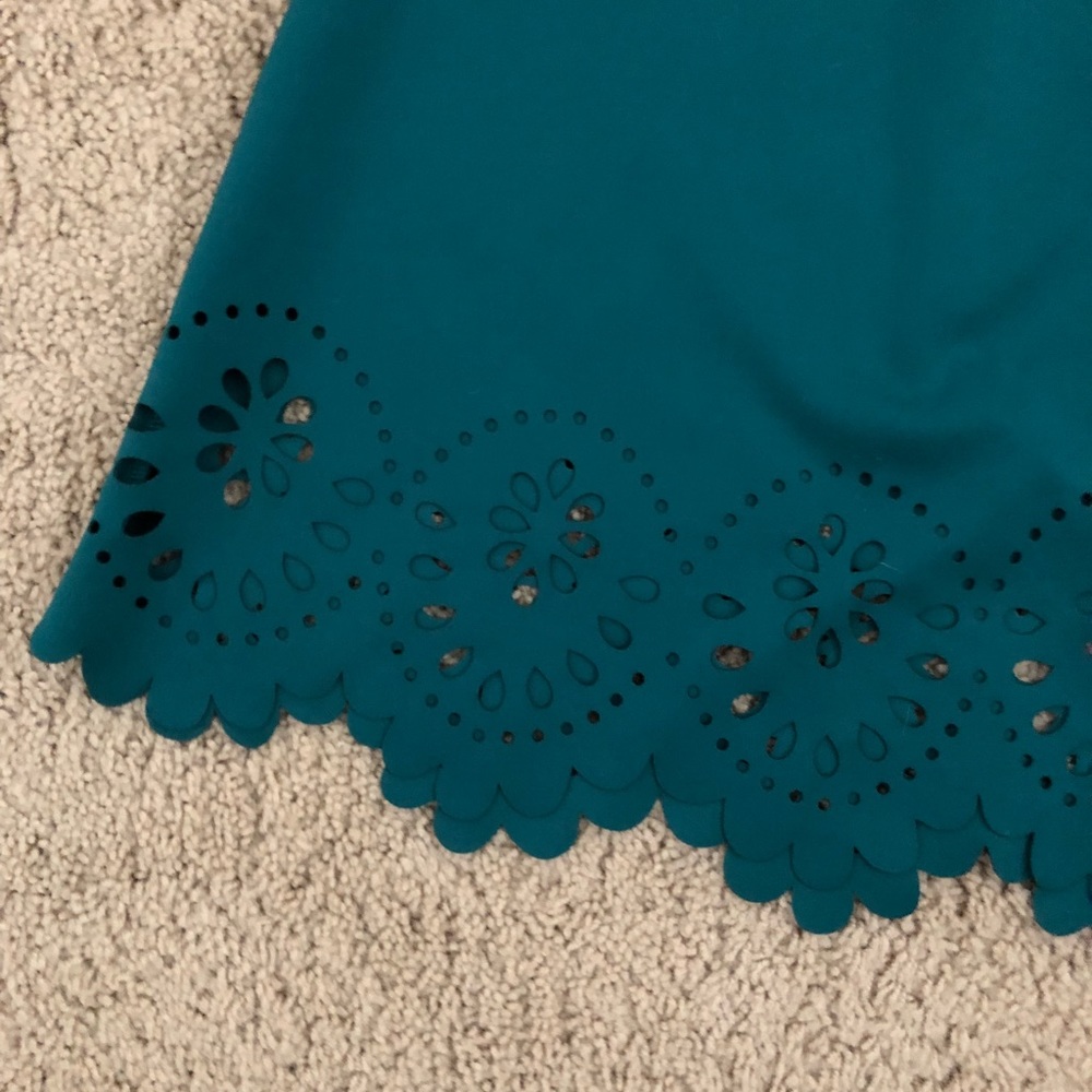 Green laser cut skirt